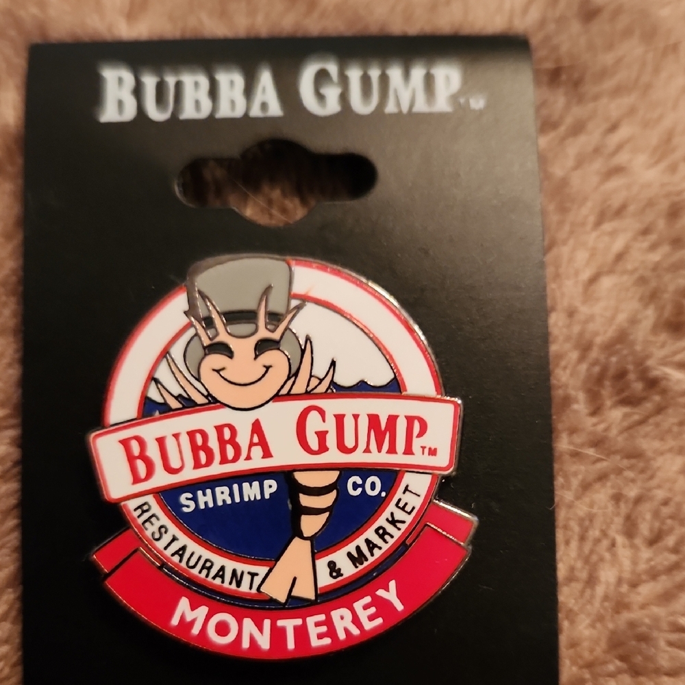 VINTAGE Bubba Gump Monterey Pin - Red and White